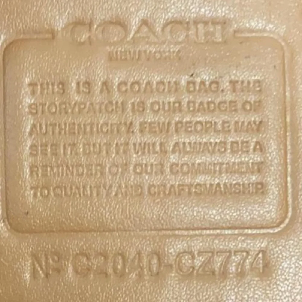 Coach White Leather Shoulder Bag with Red Cherry Print